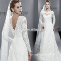 Long Sleeve Sweetheart with Low Back Lace Applique Mermaid Bride Dress White Fishtail Wedding Dresses